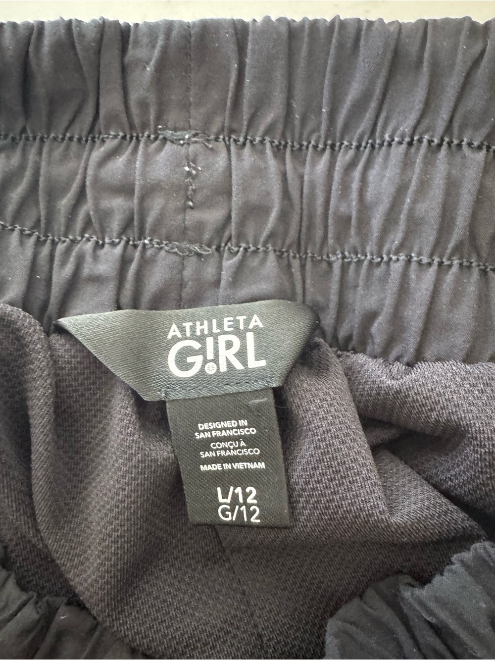 Athleta Girls Black Elastic-Waist Cargo Pants - Picture 4 of 4